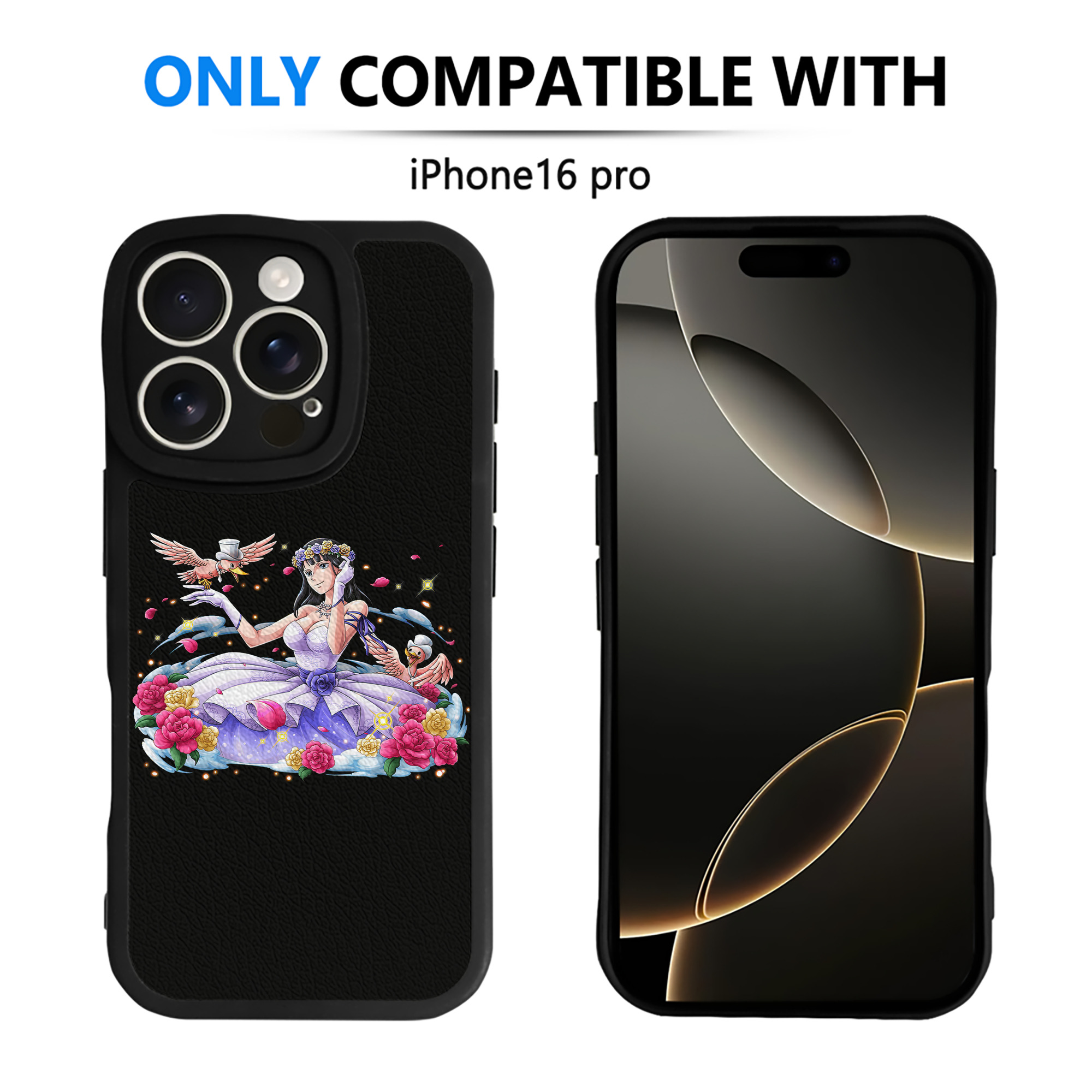 （画像用） ワンピース ニコ・ロビン ONE PIECE Nico Robin 【iPhone 16シリーズ対応】シリコンスマホケース（レザー調） 材質：シリコン